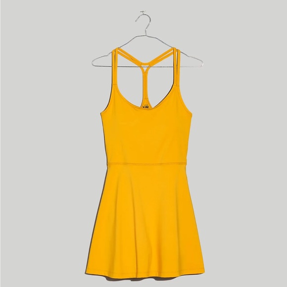 Madewell Flex Cutout Fitness Dress in Tungston Gold - Picture 4 of 4